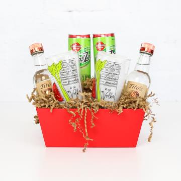 Tipsy Titos Bloody Mary Gift Basket by Pompei Baskets